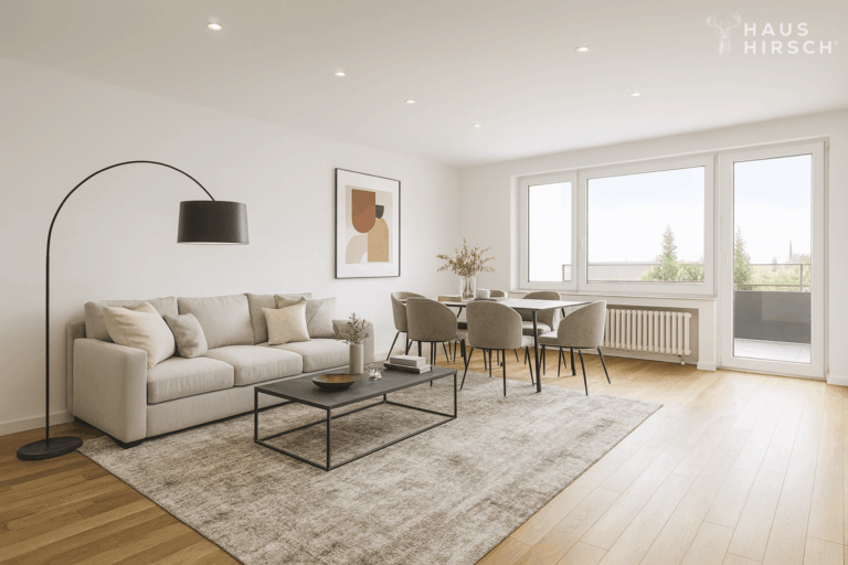 Wohnzimmer - Beispiel Foto fertig renoviert