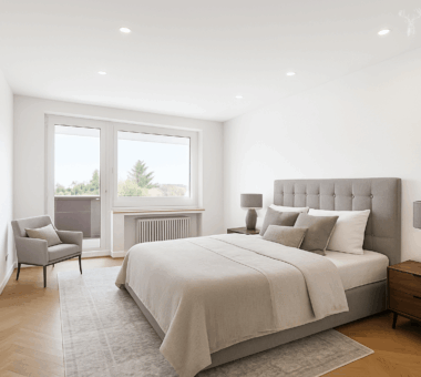 Schlafzimmer - Beispiel Foto Fertig Renoviert