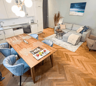 Wohnzimmer Blick In Die Küche