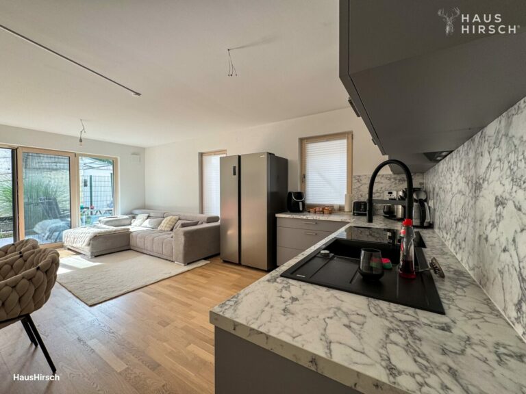 Küche mit Wohnbereich