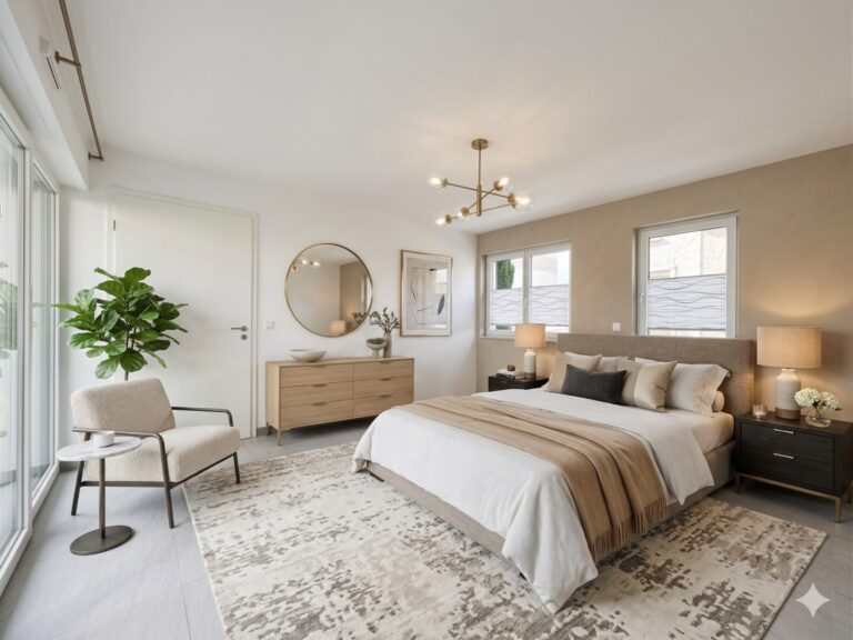 Schlafzimmer - Bsp. möbliert