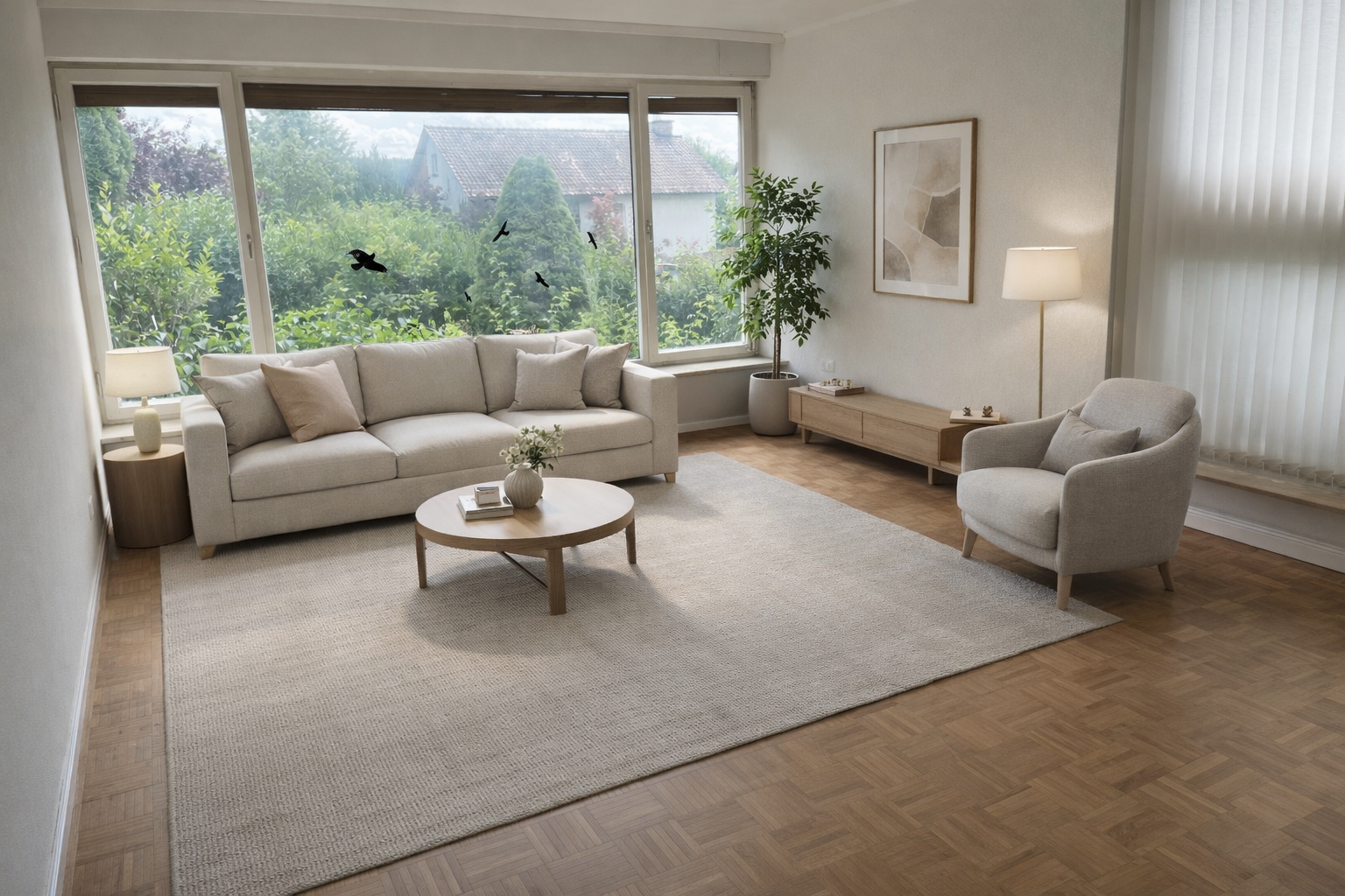 Beispiel Foto Wohnzimmer KI generiert