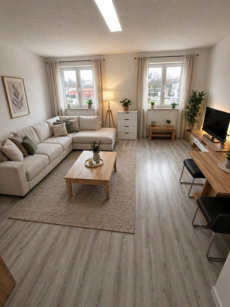 Wohnzimmer (virtuell möbliert)