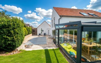 Garten Mit Wintergarten Und Pool