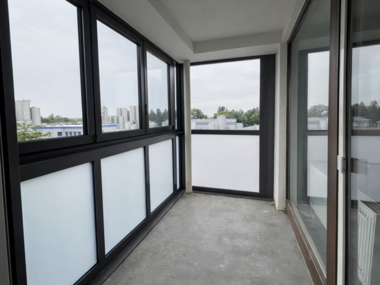 verglaster Balkon (KI Staging)
