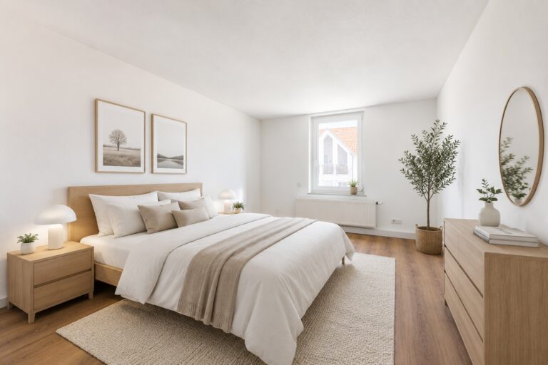 Schlafzimmer virtuell möbliert
