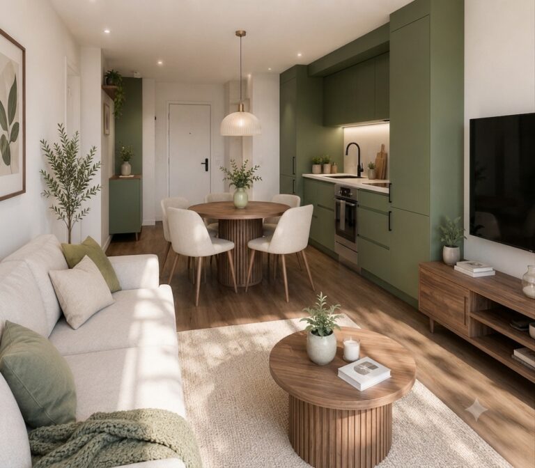 Küche Wohn Esszimmer KI staged