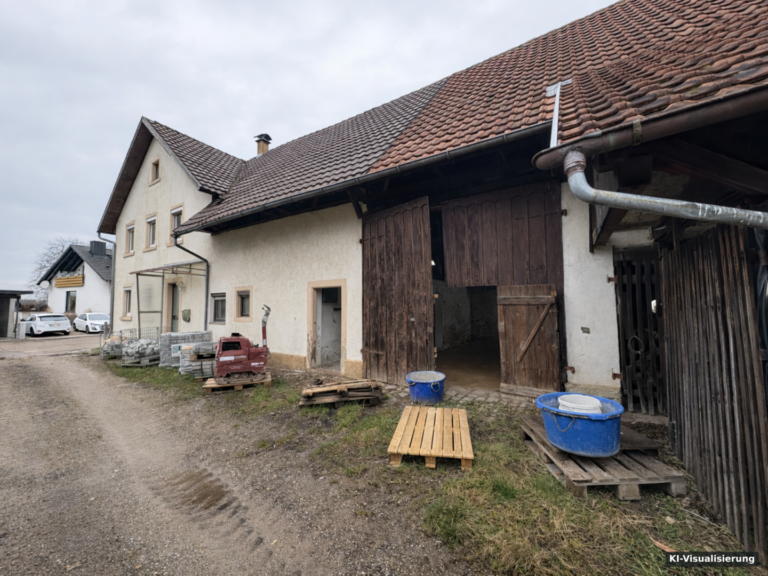 KI-Visualisierung – Haus & Scheune