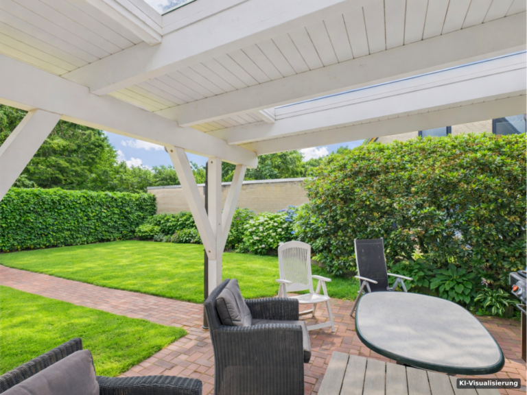 KI-Visualisierung – Große überdachte Terrasse