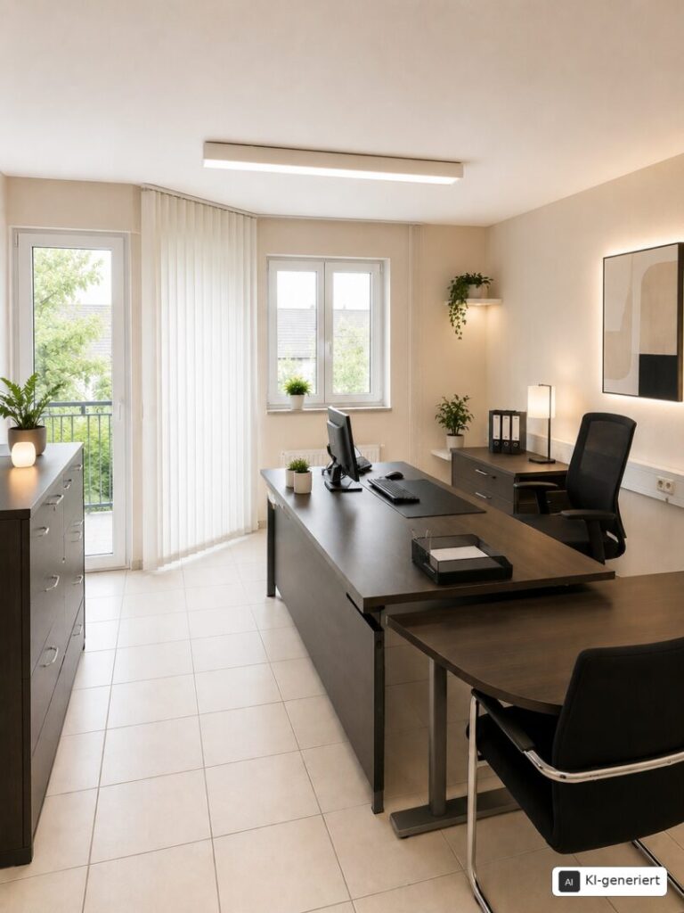 Büro mit Balkon KI Kennzeichnu