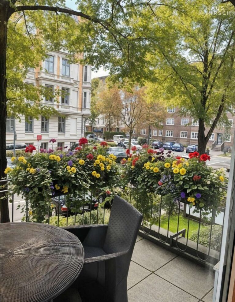 Balkon mit Sitzmöglichkeit