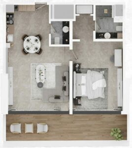 Floor Plan 1 Bedroom