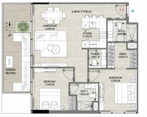 Floor Plan 2 BHK