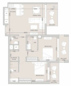 Floor Plan 2 Bedroom