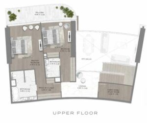 Floor Plan 3 Bedroom Duplex Upper Floor