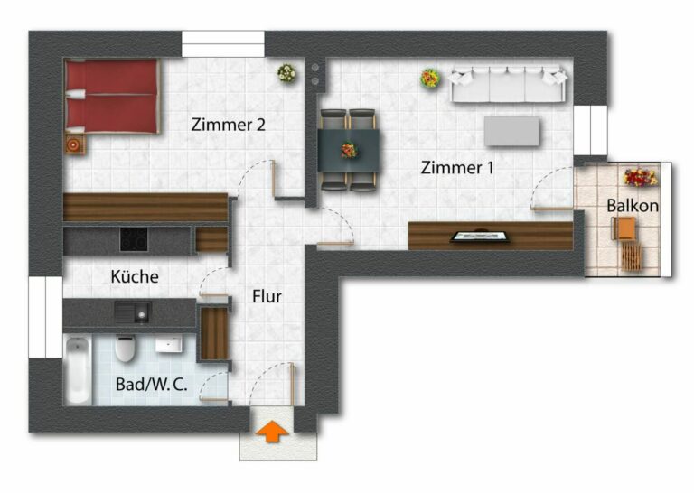 Grundriss möbl.