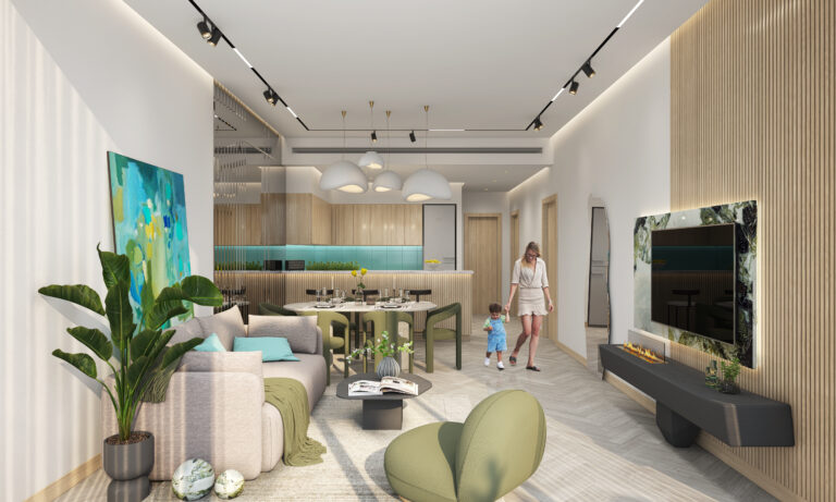 Living and Dining and Kitchen