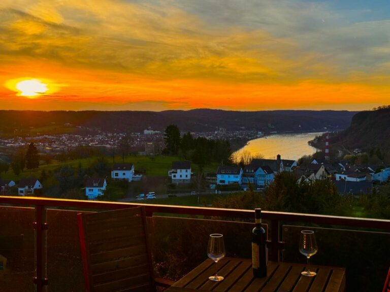 Ausblick vom Erdgeschoßbalkon