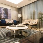 Last Luxury 2-Bedroom Apartment In Sterling Tower With Burj Khalifa View | In The Heart Of Dubai 3 Sterling Gallery Living Room With View Scaled 1