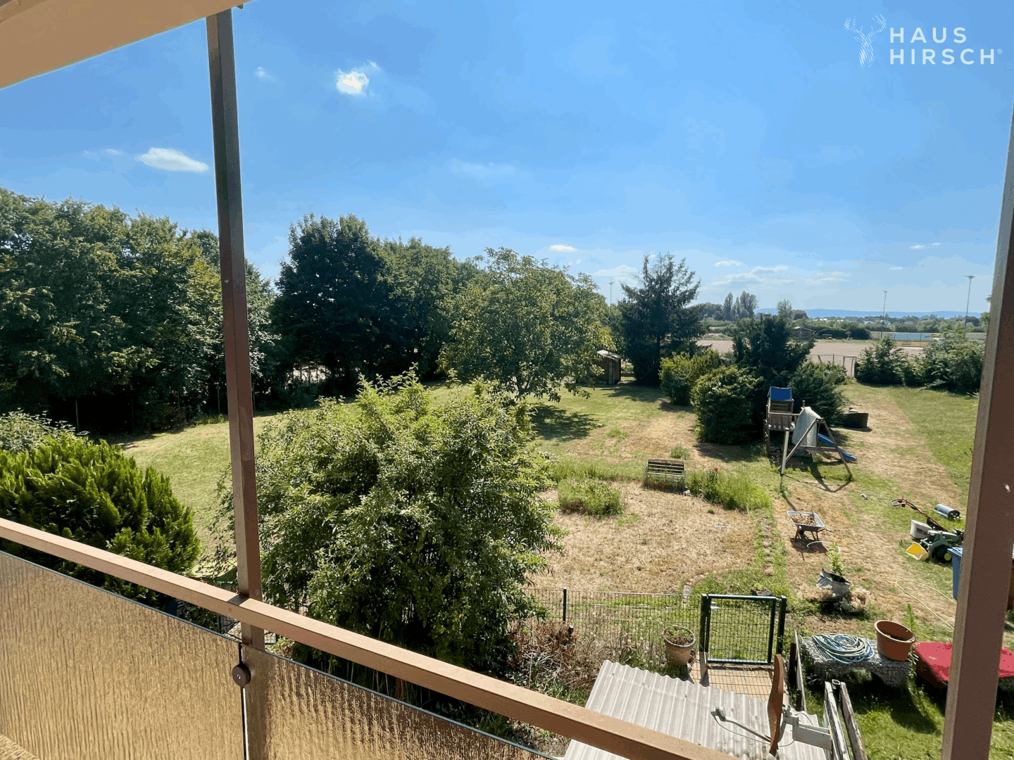 Blick vom Balkon