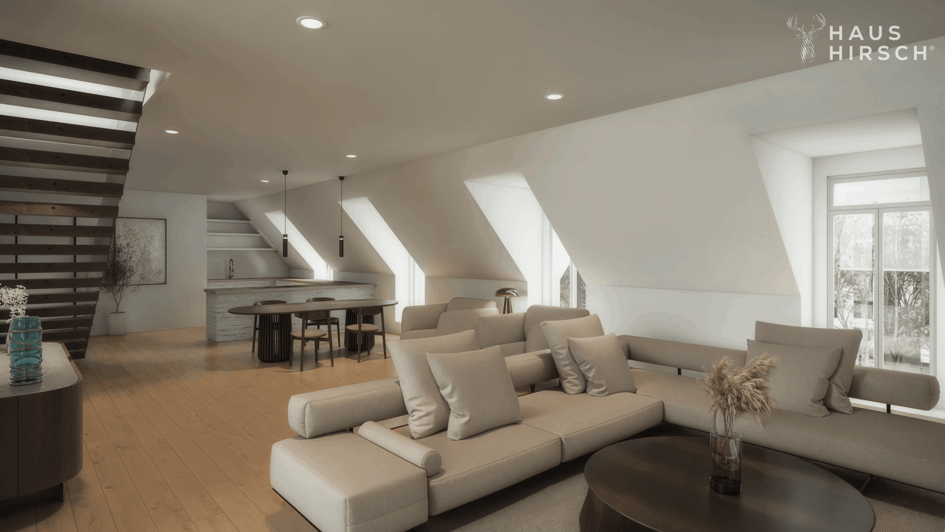 Loft Wohnbereich Visualisierung