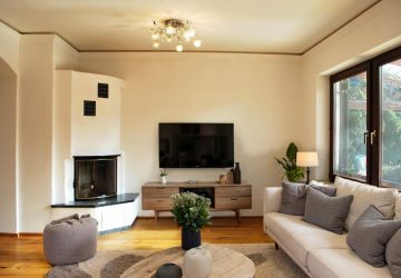 Wohnzimmer mit Einrichtungsbeispiel