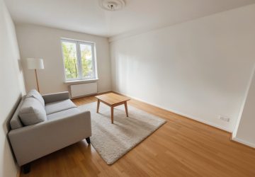 Wohnzimmer - Möblierungsvorschlag, virtuell gestaged