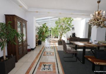 KI-Visualisierung – Blick in den Wintergarten