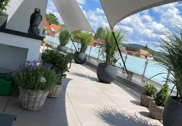 sehr großzügige Dachterrasse