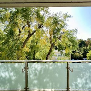 Ausblick Balkon Sommer