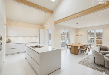 Wohn-Essbereich mit Küche (unverb. Illustration)