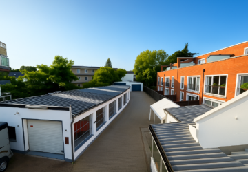 Blick aufs Grundstück vom OG