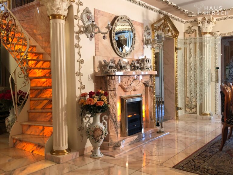 Wohnzimmer (Ansicht E.-Kamin)