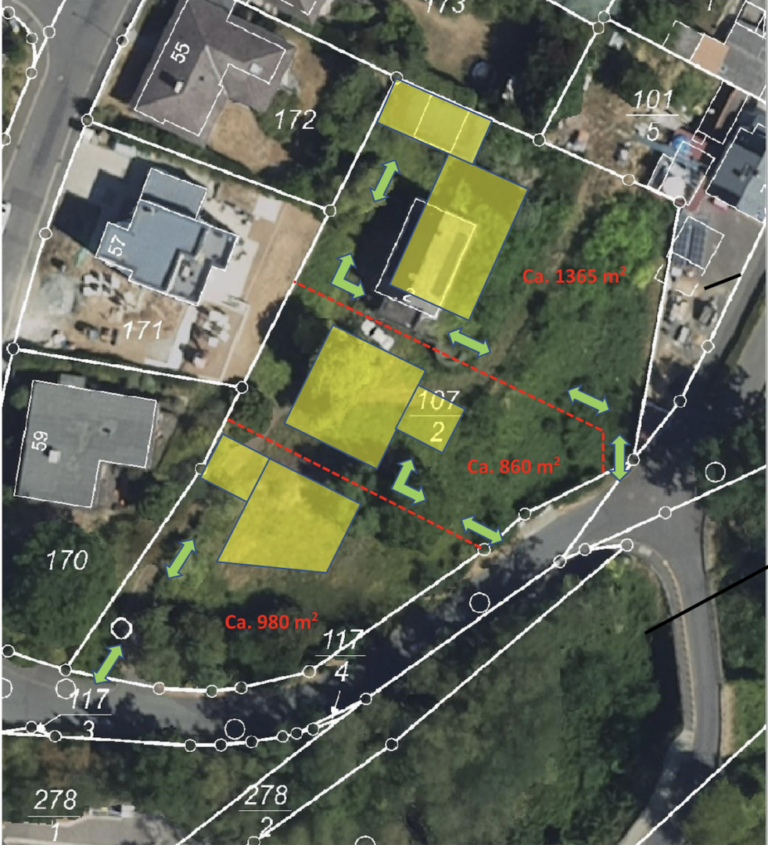 Betrifft MITTLERES Grundstück