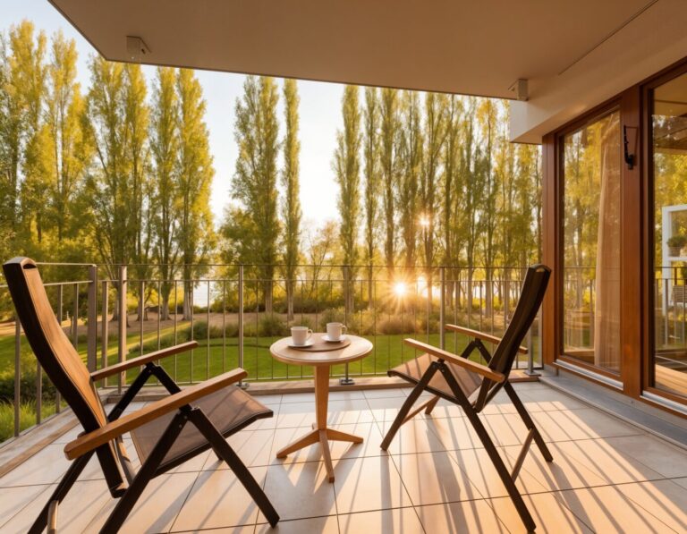 Balkon mit Seeblick & Privatgarten