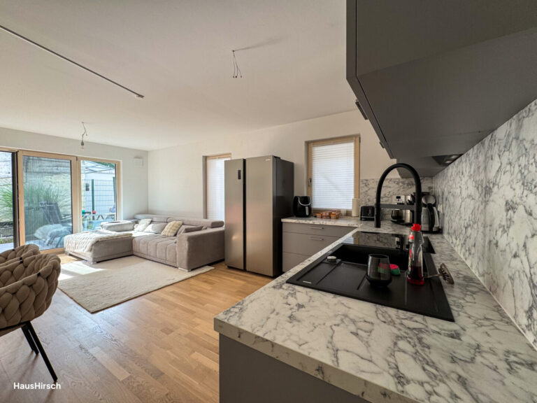 Küche mit Wohnbereich