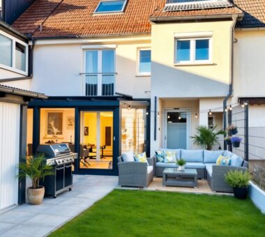 Hausansicht Und Garten