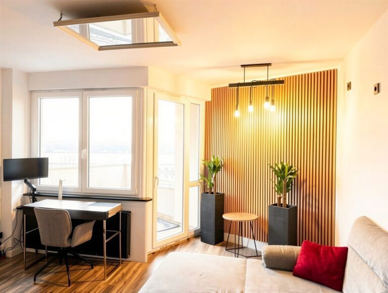 Wohnzimmer mit Balkon